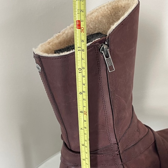 UGG Leather Mid-Calf Moto Boots – Brown – Women’s Size 7 - Picture 6 of 7